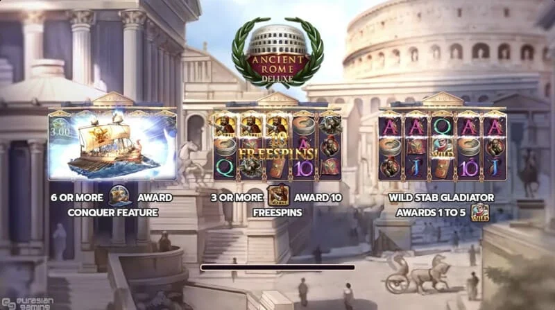 Ancient Rome Deluxe AI - pantalla principal de carretes e interfaz